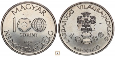 100 Forint Labdarúgó VB 1986